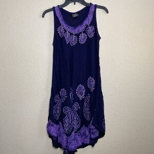 Rima Womens‎ One Size Floral Paisley Bohemian Sheer Beach Dress